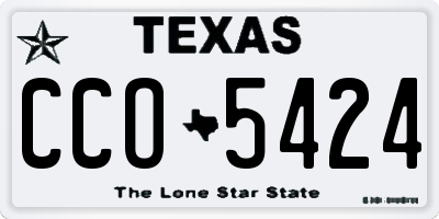 TX license plate CCO5424