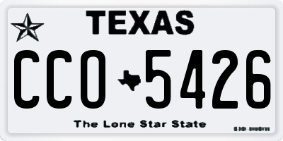 TX license plate CCO5426