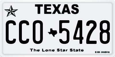 TX license plate CCO5428