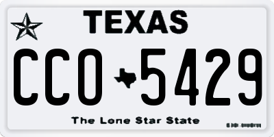 TX license plate CCO5429