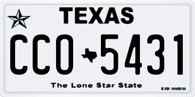 TX license plate CCO5431