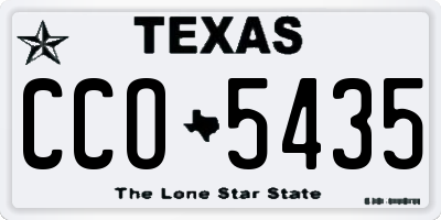 TX license plate CCO5435