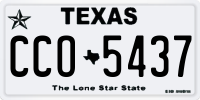 TX license plate CCO5437
