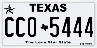 TX license plate CCO5444