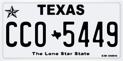 TX license plate CCO5449