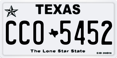 TX license plate CCO5452