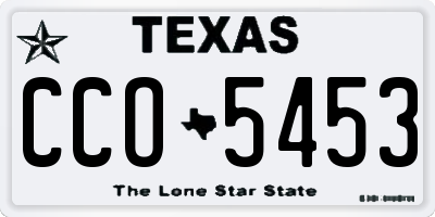 TX license plate CCO5453
