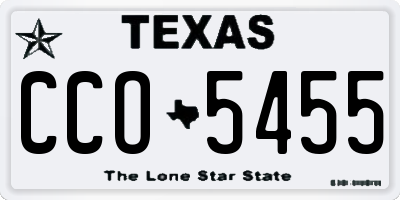TX license plate CCO5455