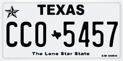 TX license plate CCO5457