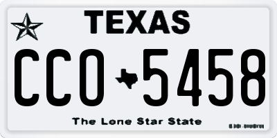 TX license plate CCO5458