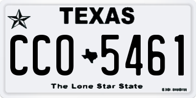 TX license plate CCO5461