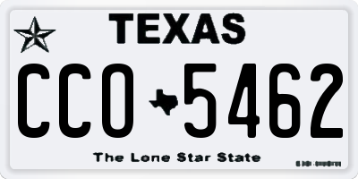 TX license plate CCO5462