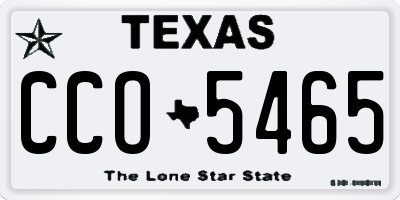 TX license plate CCO5465