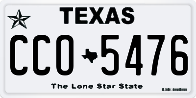 TX license plate CCO5476