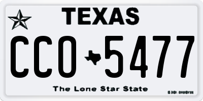 TX license plate CCO5477