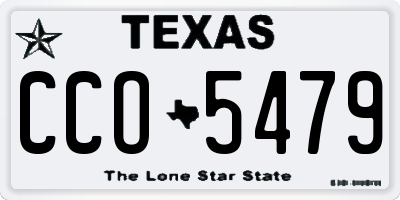 TX license plate CCO5479