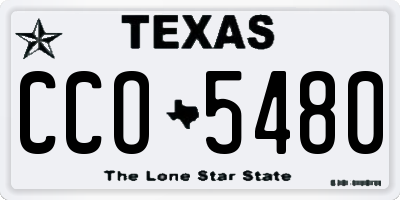 TX license plate CCO5480