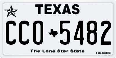 TX license plate CCO5482