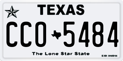TX license plate CCO5484