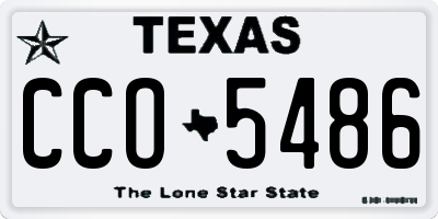 TX license plate CCO5486