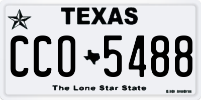 TX license plate CCO5488