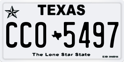 TX license plate CCO5497