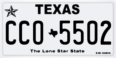 TX license plate CCO5502