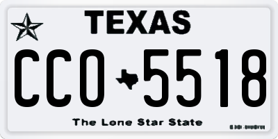 TX license plate CCO5518