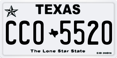 TX license plate CCO5520