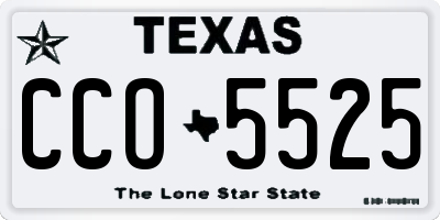TX license plate CCO5525
