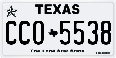 TX license plate CCO5538