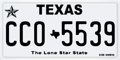 TX license plate CCO5539