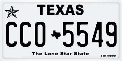 TX license plate CCO5549