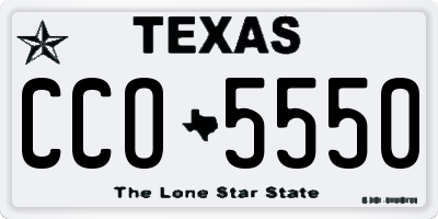 TX license plate CCO5550
