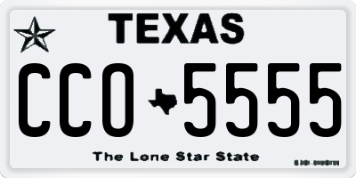 TX license plate CCO5555