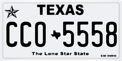 TX license plate CCO5558