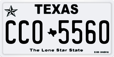 TX license plate CCO5560