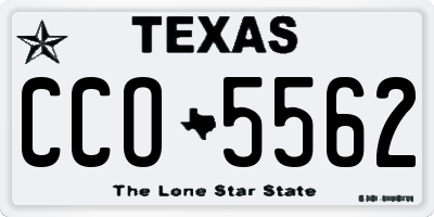 TX license plate CCO5562