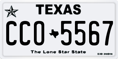 TX license plate CCO5567