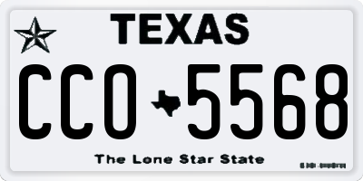 TX license plate CCO5568
