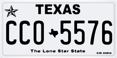 TX license plate CCO5576