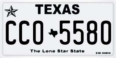 TX license plate CCO5580