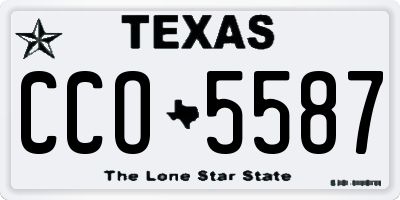 TX license plate CCO5587
