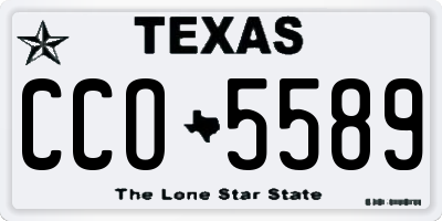 TX license plate CCO5589