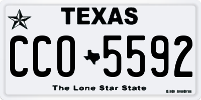 TX license plate CCO5592