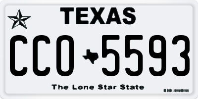 TX license plate CCO5593