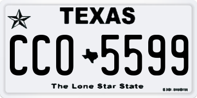 TX license plate CCO5599