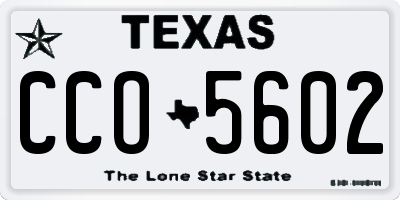 TX license plate CCO5602