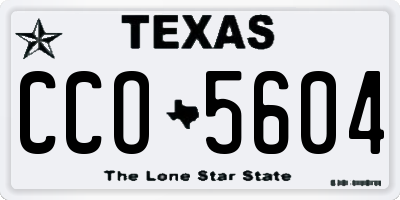 TX license plate CCO5604