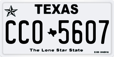 TX license plate CCO5607